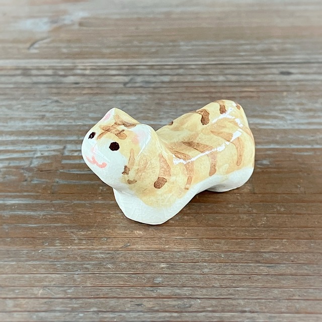 ねこ箸置き（立体）　茶トラ