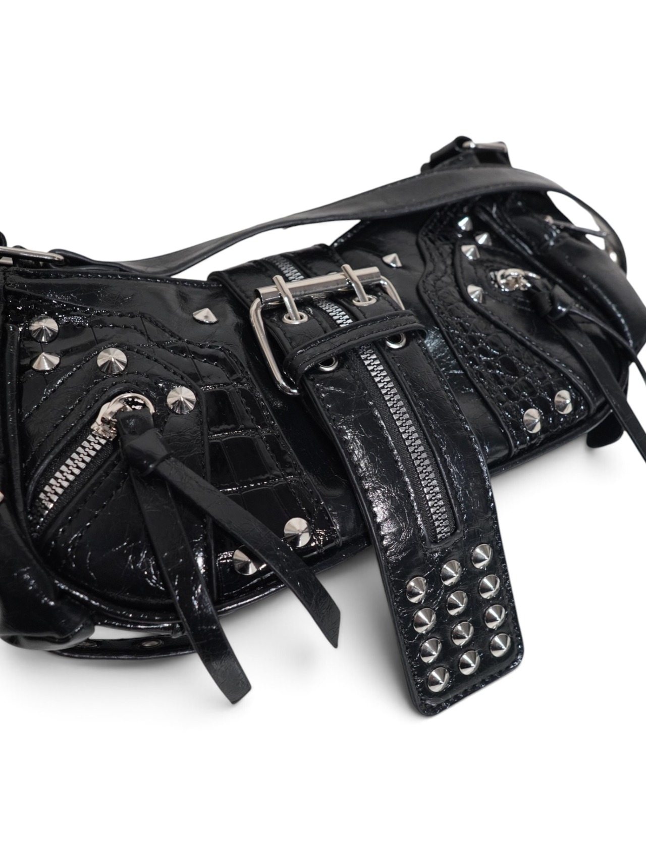 【PLANET STUDIO】Stud Buckle Shoulder Bag