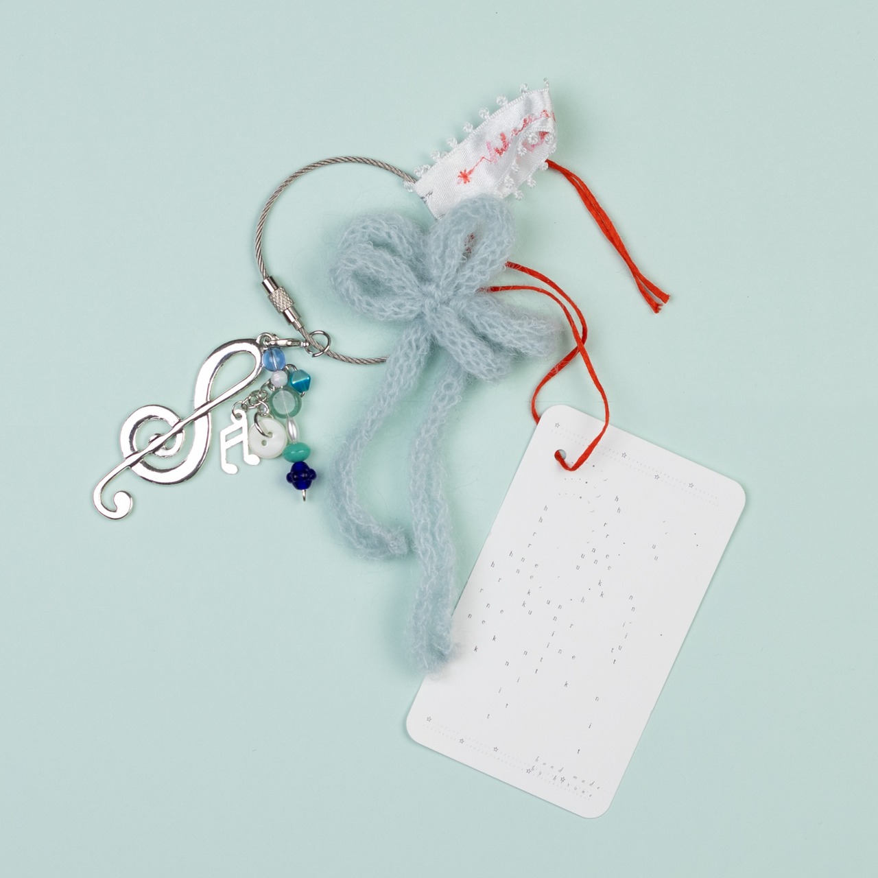 < hiruneknit > melody key charm - 3