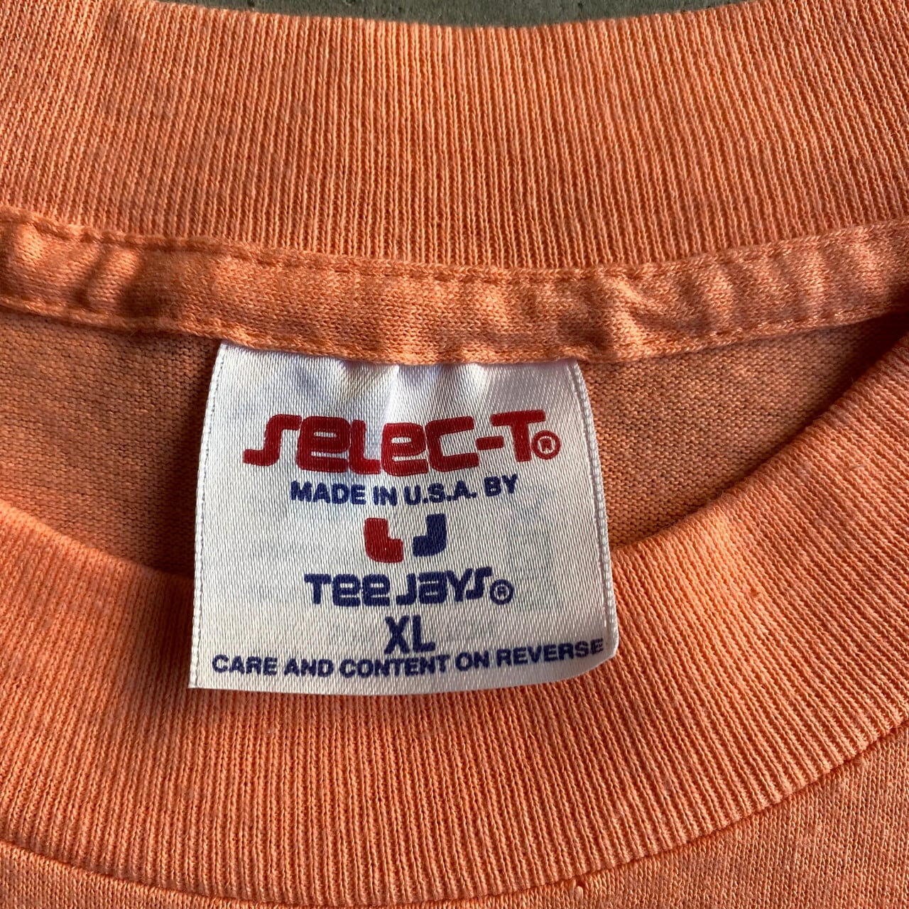 USA製 90年代 ネオンカラー オレンジ ワンポイント 企業ロゴ USA製 90年代 ネオンカラー オレンジ ワンポイント 企業ロゴ