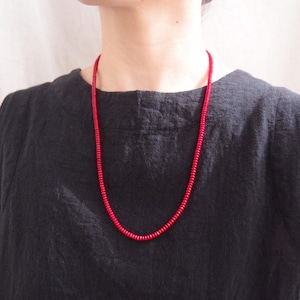 Red Coral Necklace【K14gf・受注制作】レッドコーラル ネックレス／60cm（abacus ball）