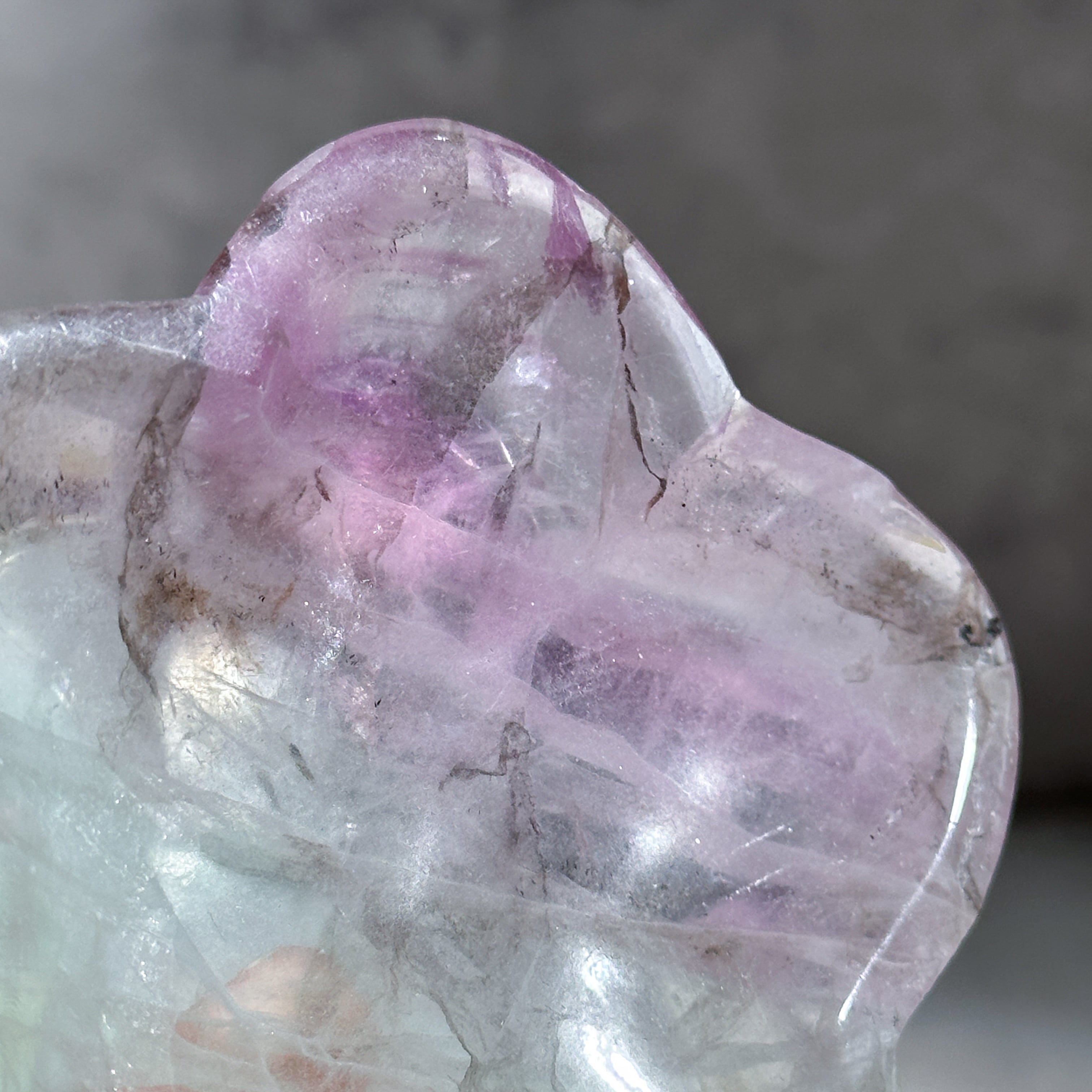 レインボーフローライト花型のうつわ01◇ RainbowFluorite ◇天然石