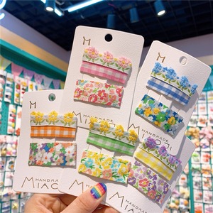 【即納】カラフル花柄ヘアピン2点セット