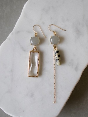 asymmetry blue gray glass