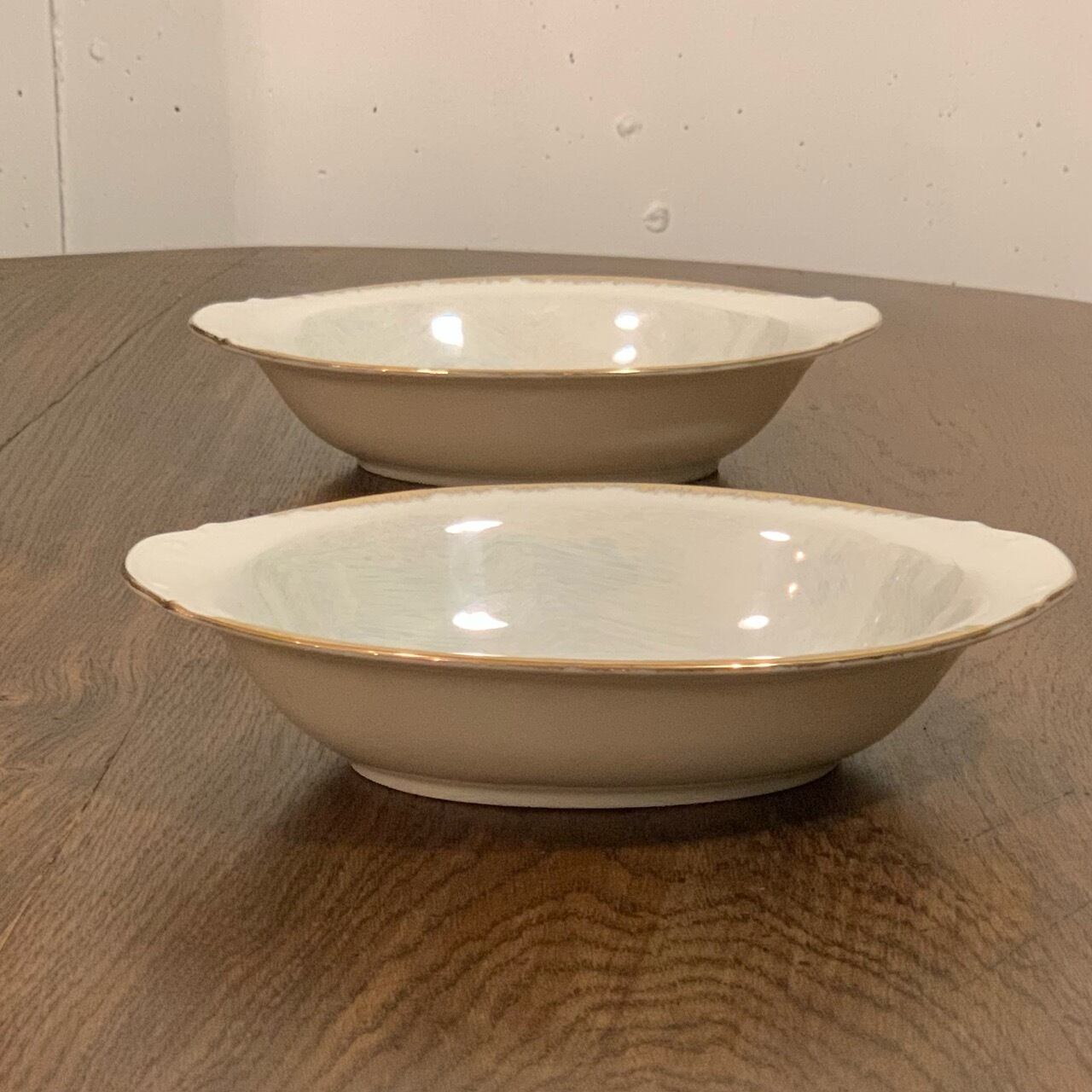 ラスター彩 キラキラプレート NICHIEI CHINA カレー皿 オーバル