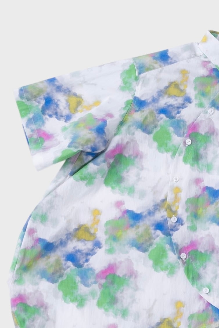 nunuforme 25SS 〉 ハーフスリーブサークルシャツ / white | 世界の