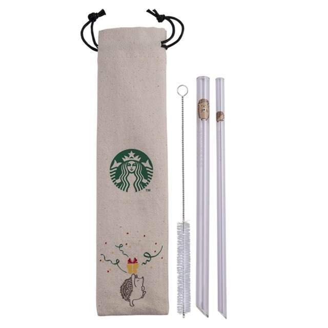 送料無料☆台湾Starbucks☆エコストロー ハリネズミ ロゴ 針鼠 台湾 