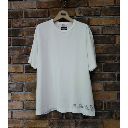【Unisex】Handwerker │プリント入り US cotton (Health knit) half sleeve T-shirts (white)