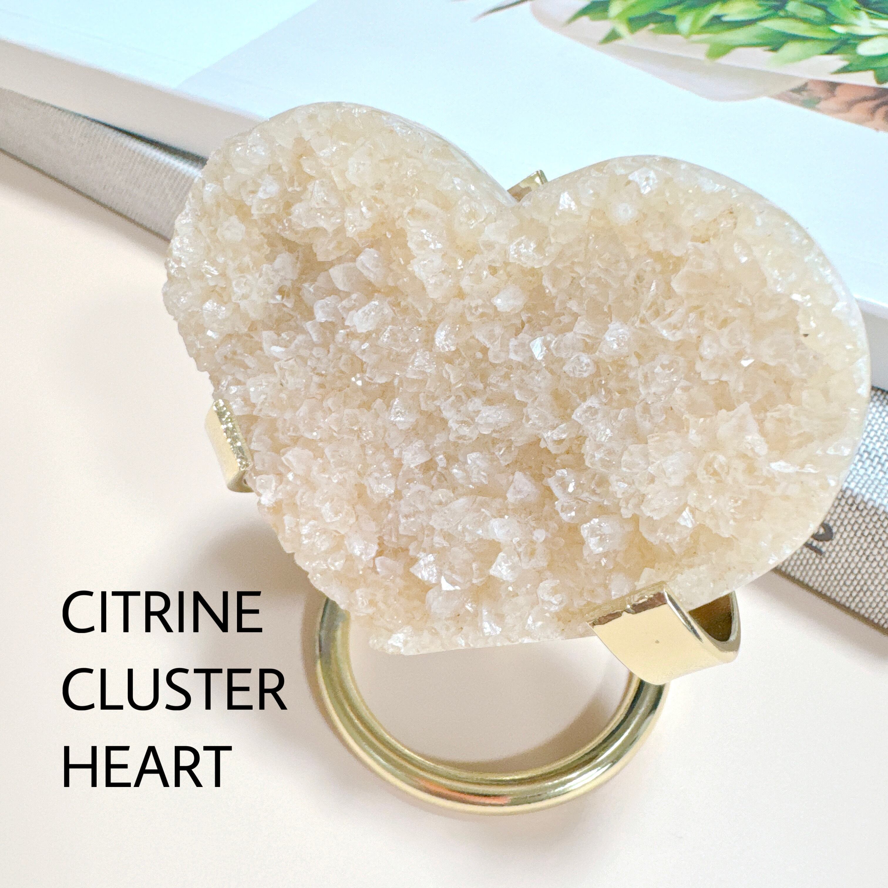 ブラジル産 シュガーシトリンハート 原石 天然石