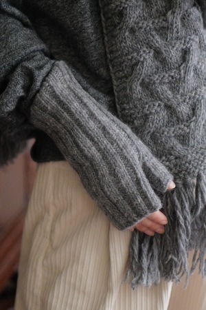 IKITSUKE handmade knit glove gray