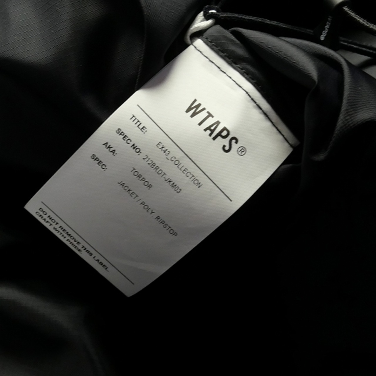 Size【L】 WTAPS ダブルタップス 21AW TORPOR ダウンジャケット 黒 