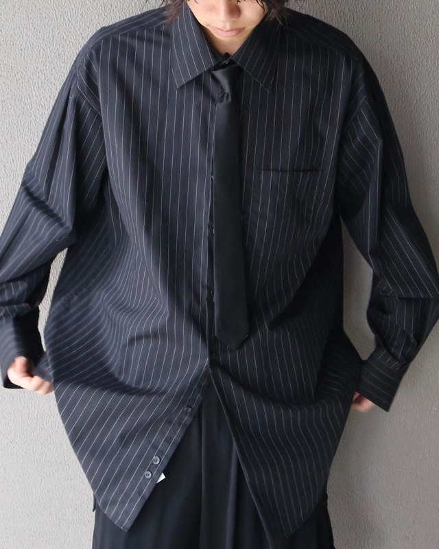 Oversized pinstripe shirt