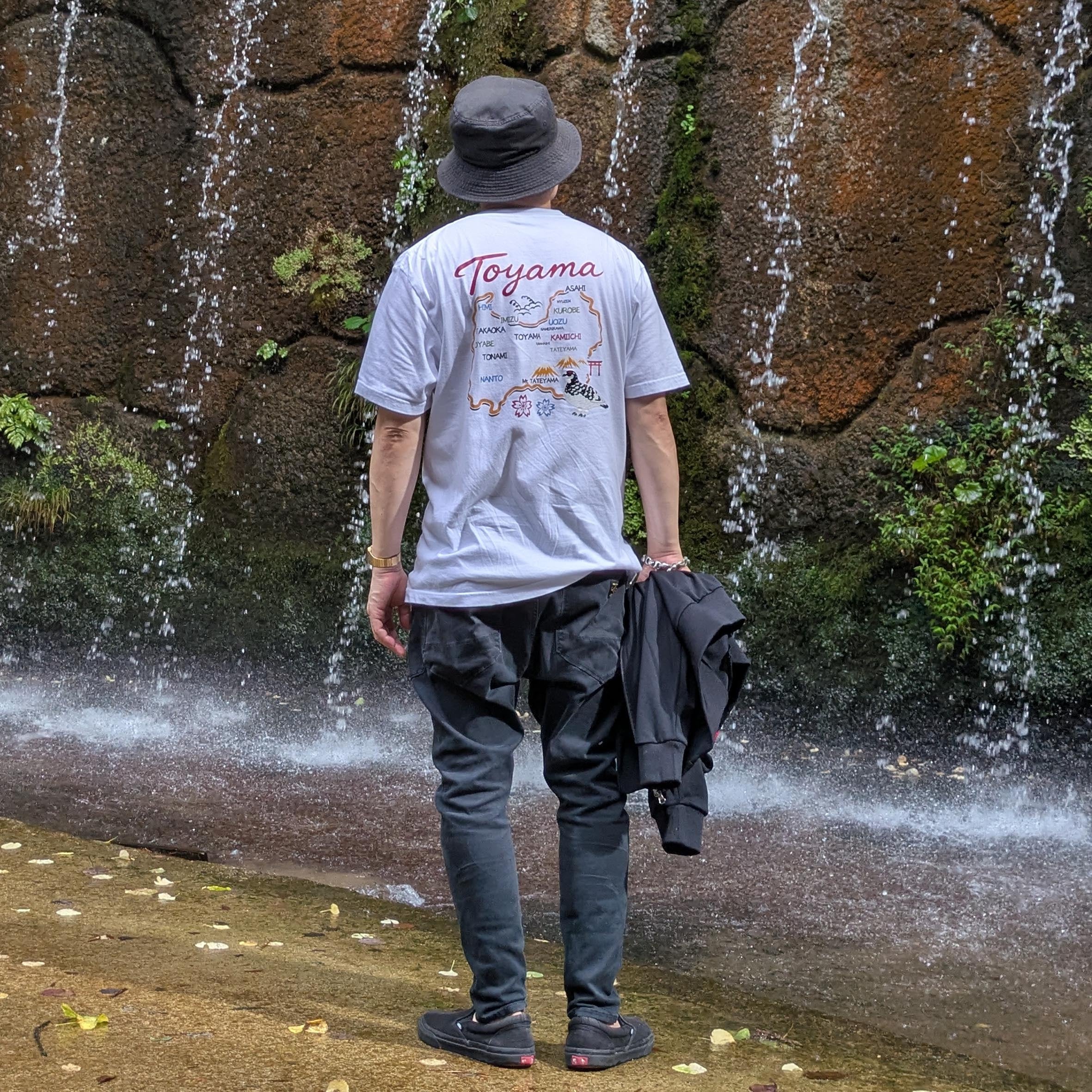 【富山県】トヤジャン Tシャツ "TOYAMA MAP"【スカジャン風】