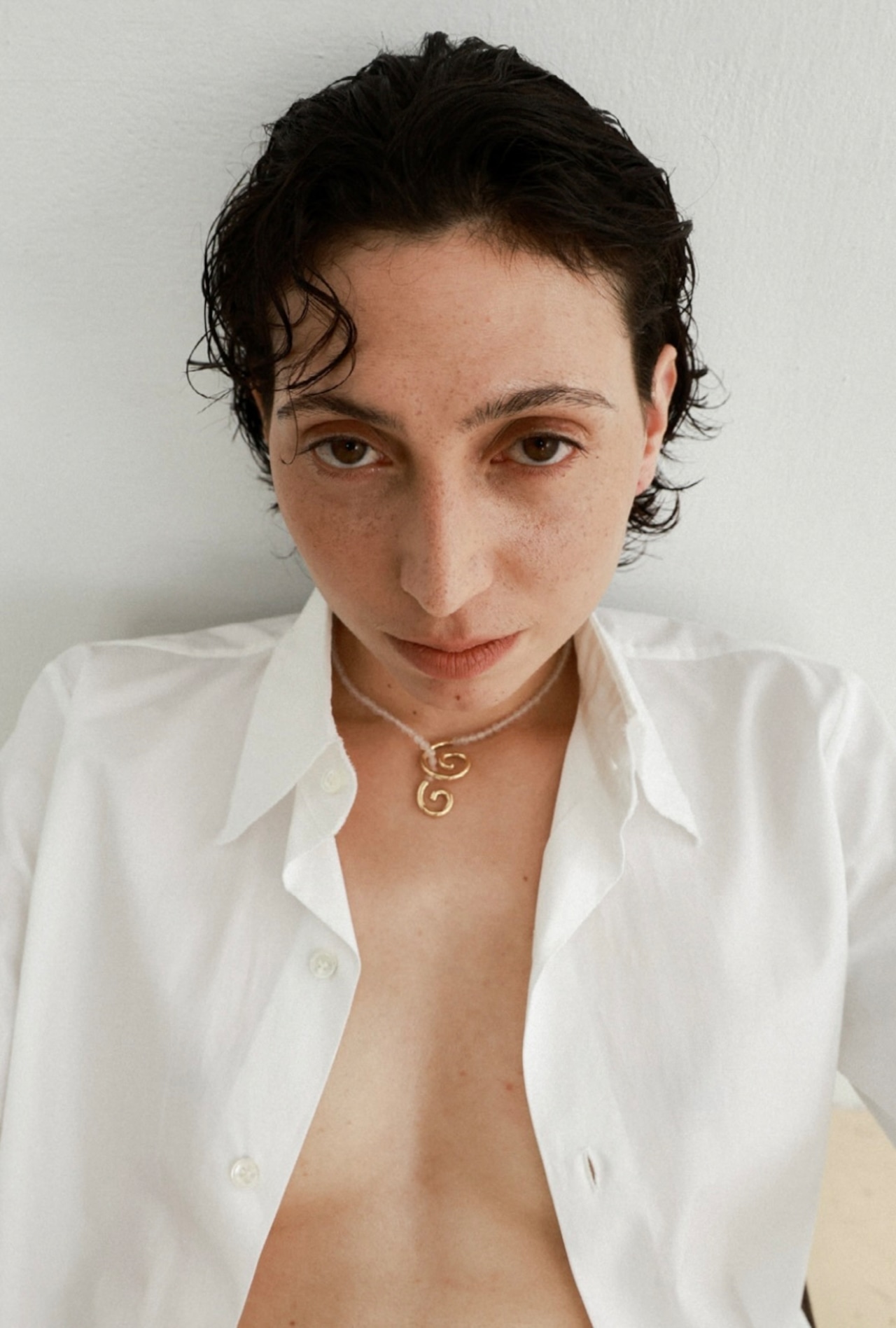 LE MOON/SS26-07 Spiral Sun Blanc