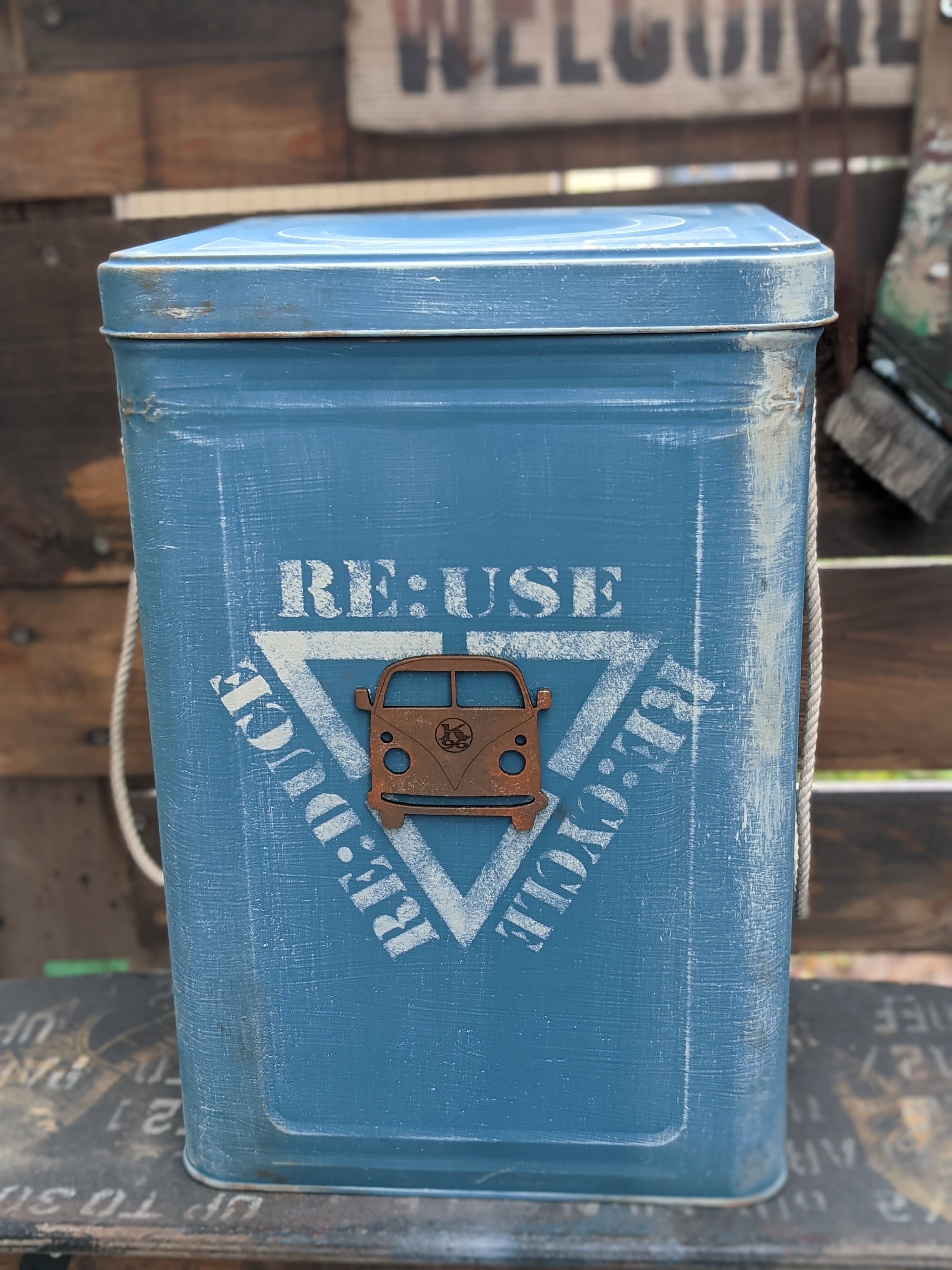 デニム缶 バスパーツ付　(スカイブルー)