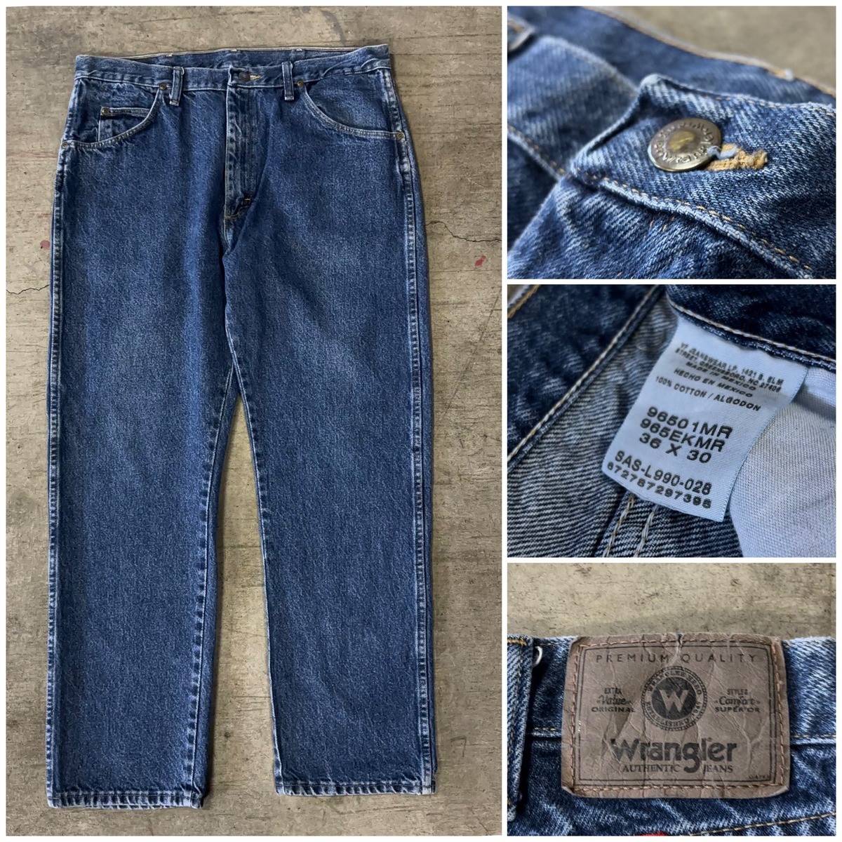 Wrangler Denim Pants W36 ラングラー 濃紺 デニムパンツ ブルー 青 色 