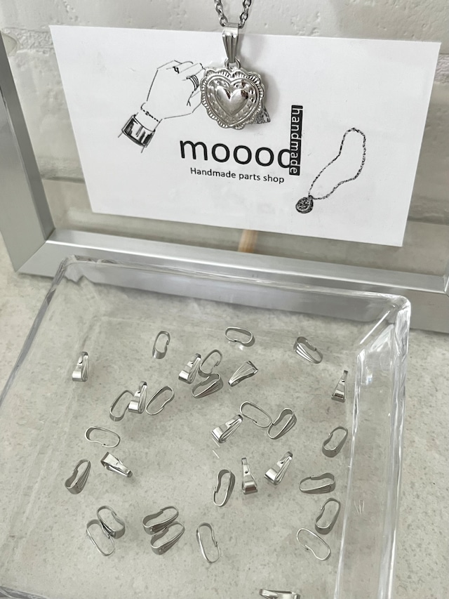 【20pcs】(4mm×8mm)USU304ステンレス製バチカン金具/基礎パーツ/金属アレルギー対応