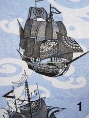 【受注商品】Rumi Rockキモノ「帆船」　[ A1595 A1596 A1597 A1598]