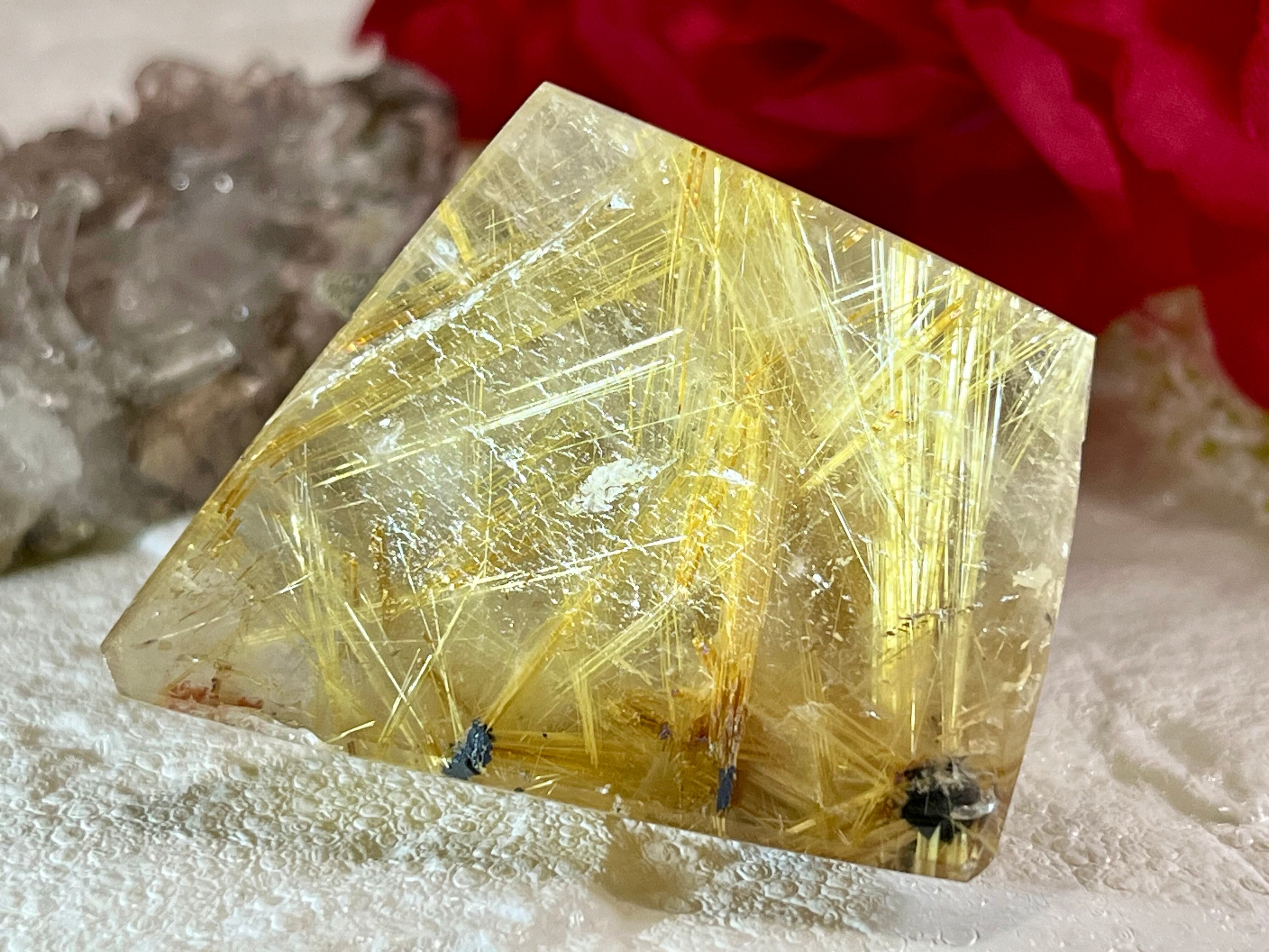 太陽ルチル✨ タイチン ゴールド ルチルクォーツ クリスタル 水晶 原石 