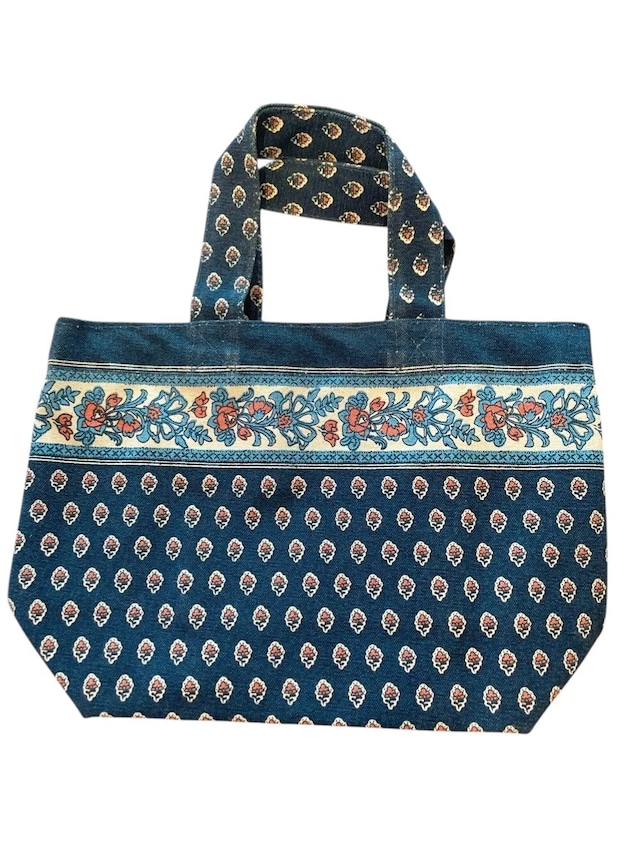 大人のお散歩トートバッグ(ネイビー・イエロー・ライトグレー)