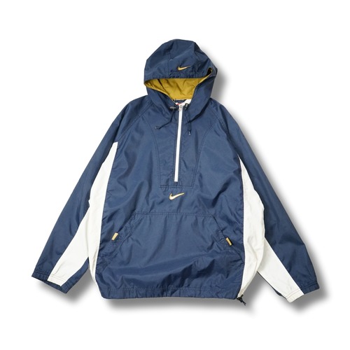 90s NIKE ナイキ AIR ロゴ ナイロンアノラックパーカー（表記M・実寸L相当）｜NA548
