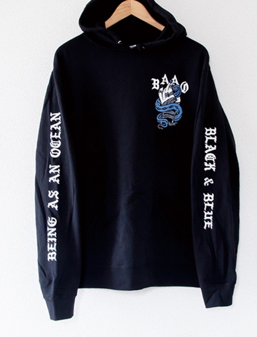 【BEING AS AN OCEAN】Black & Blue Hoodie (Black) 