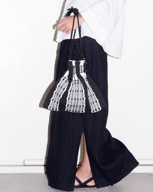cord knit drawstring bag