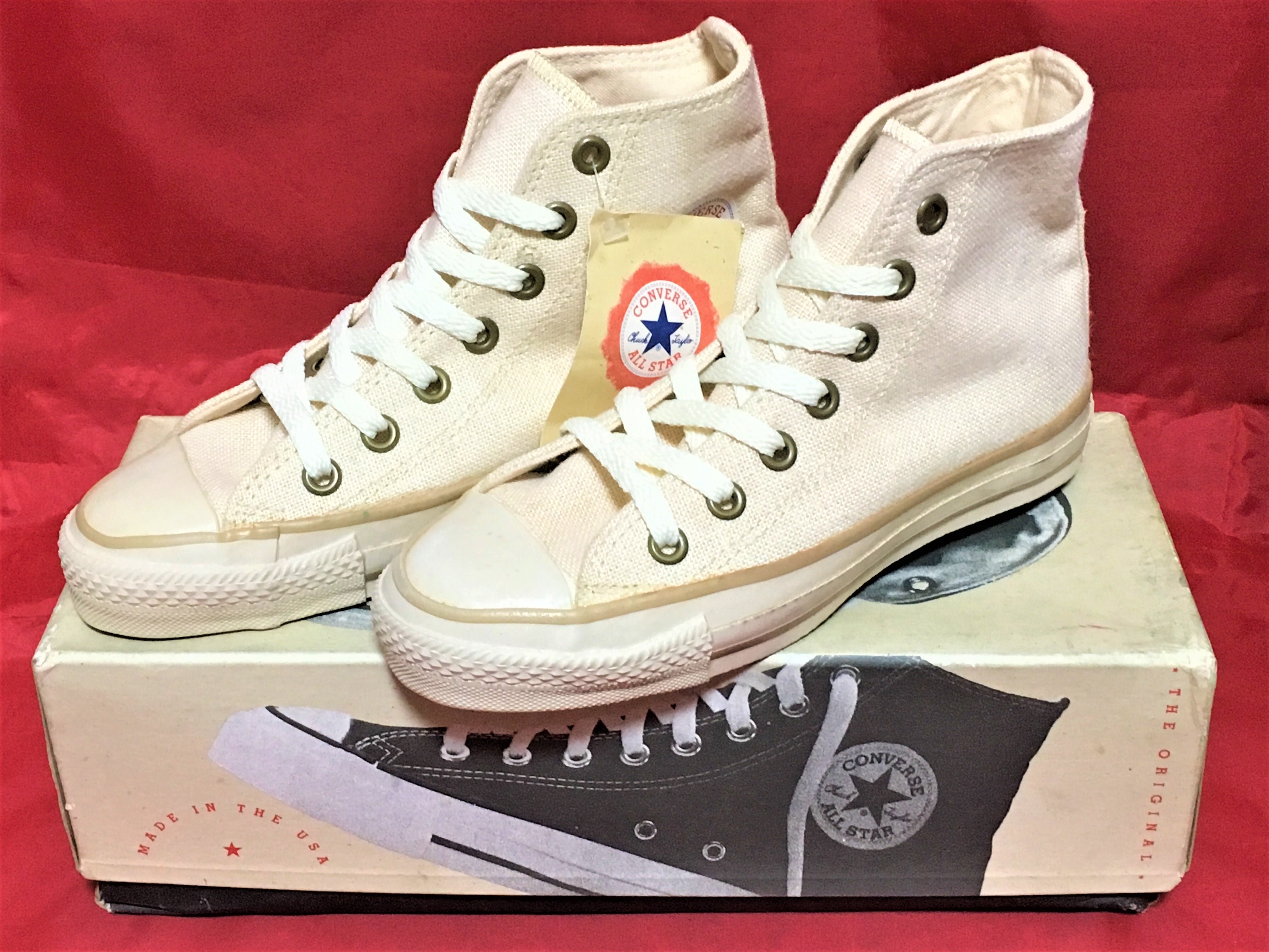 CONVERSE（コンバース） ALL STAR OYSTER LINEN（オールスター オイスター リネン）ハイカット 22.5cm 90s USA  ➂ | freestars