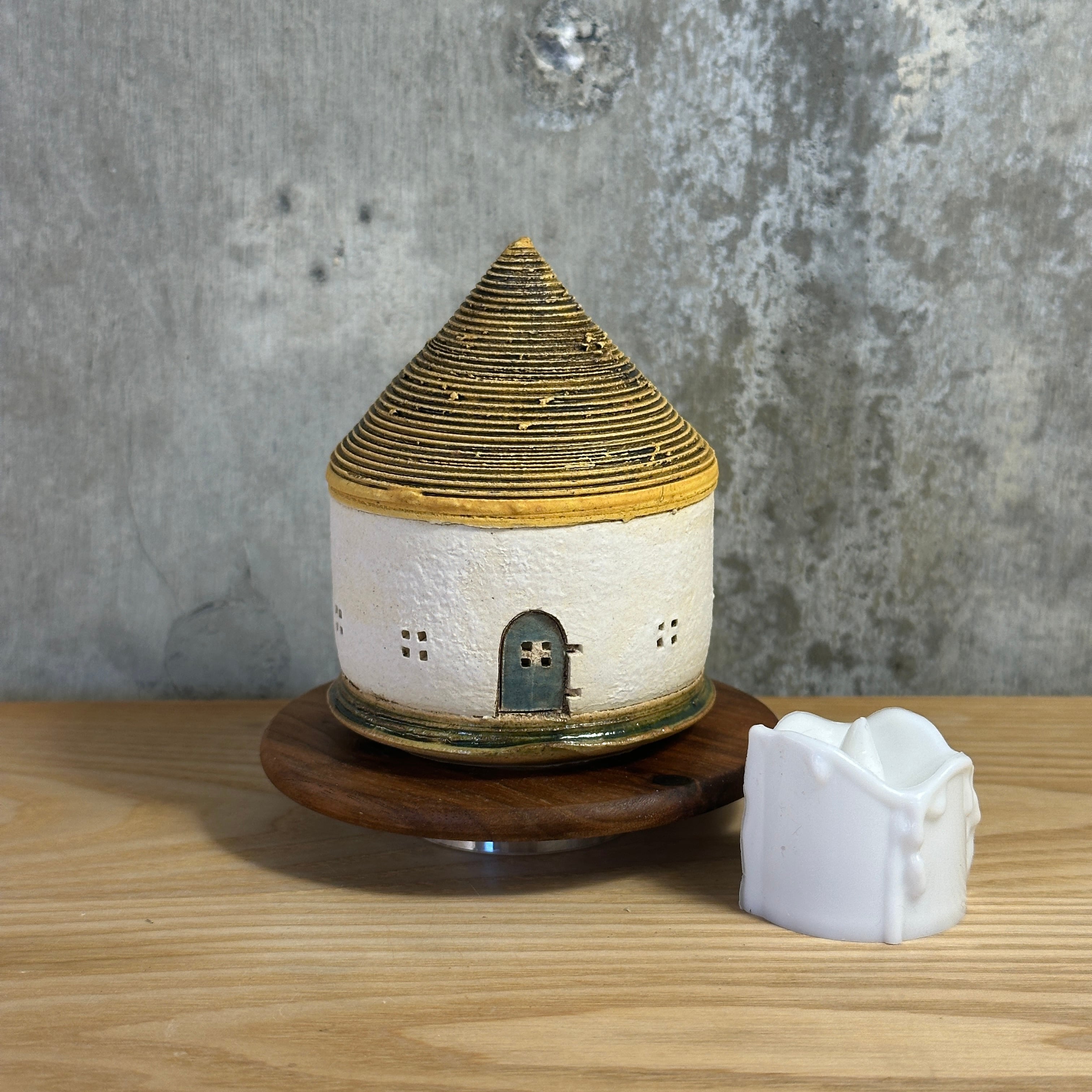 キャンドル 陶器 オブジェ キャンドルホルダー --沖縄から手作りの陶器