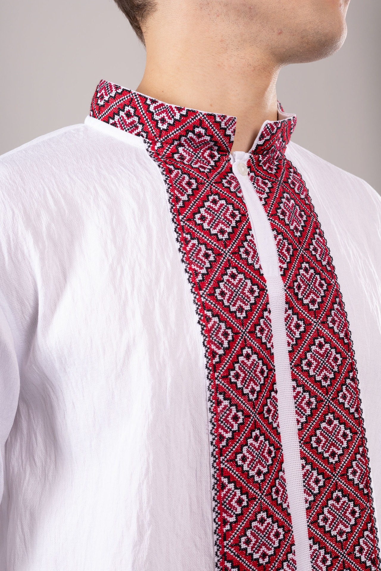 ウクライナ刺繍ヴィシヴァンカ　クロスステッチ手刺繍　Lサイズ　メンズ - 8