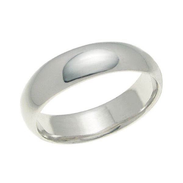 Ｋ１８ホワイトゴールド・５ｍｍ幅・甲丸リング | 結婚指輪(マリッジ