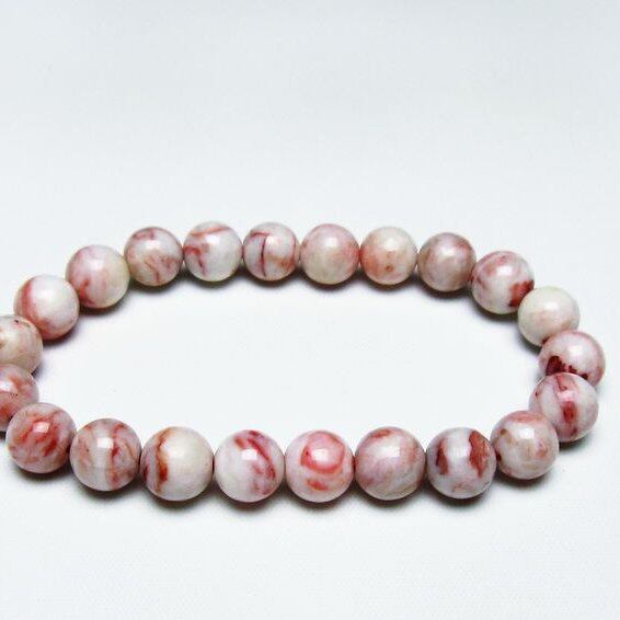 シナバーインクォーツ ブレスレット 9mm 一点物 メール便可 [M便 1/10] 111-44267