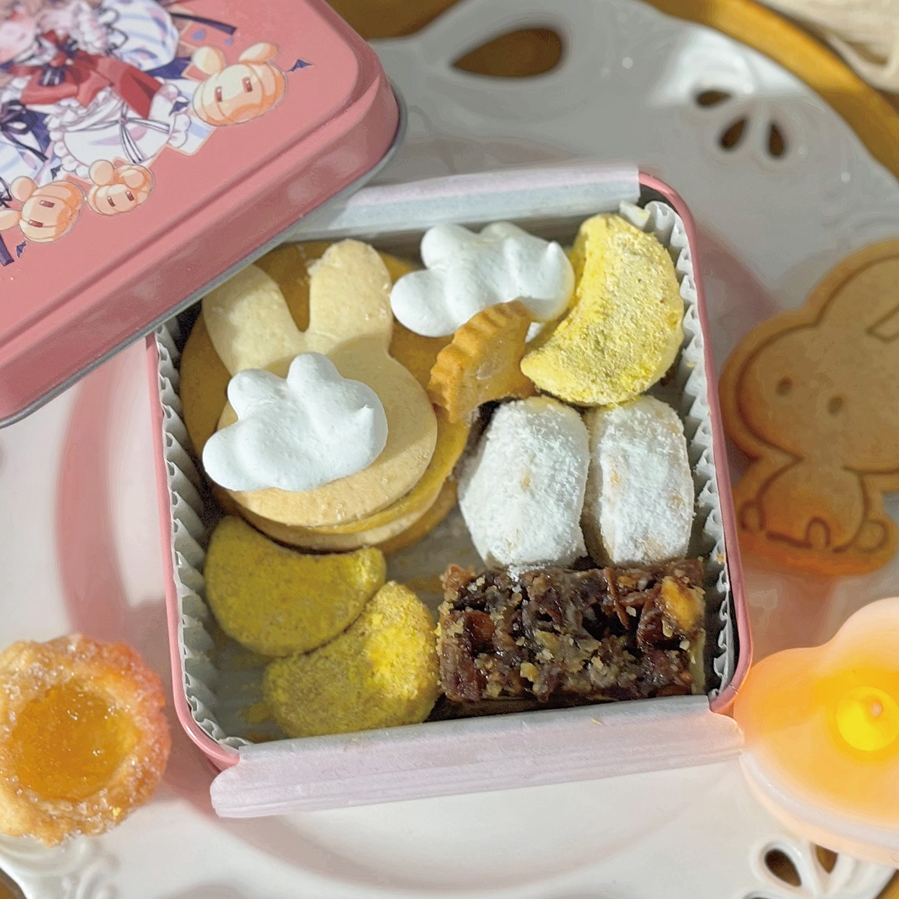 秋を彩るまんまるお月見クッキー缶