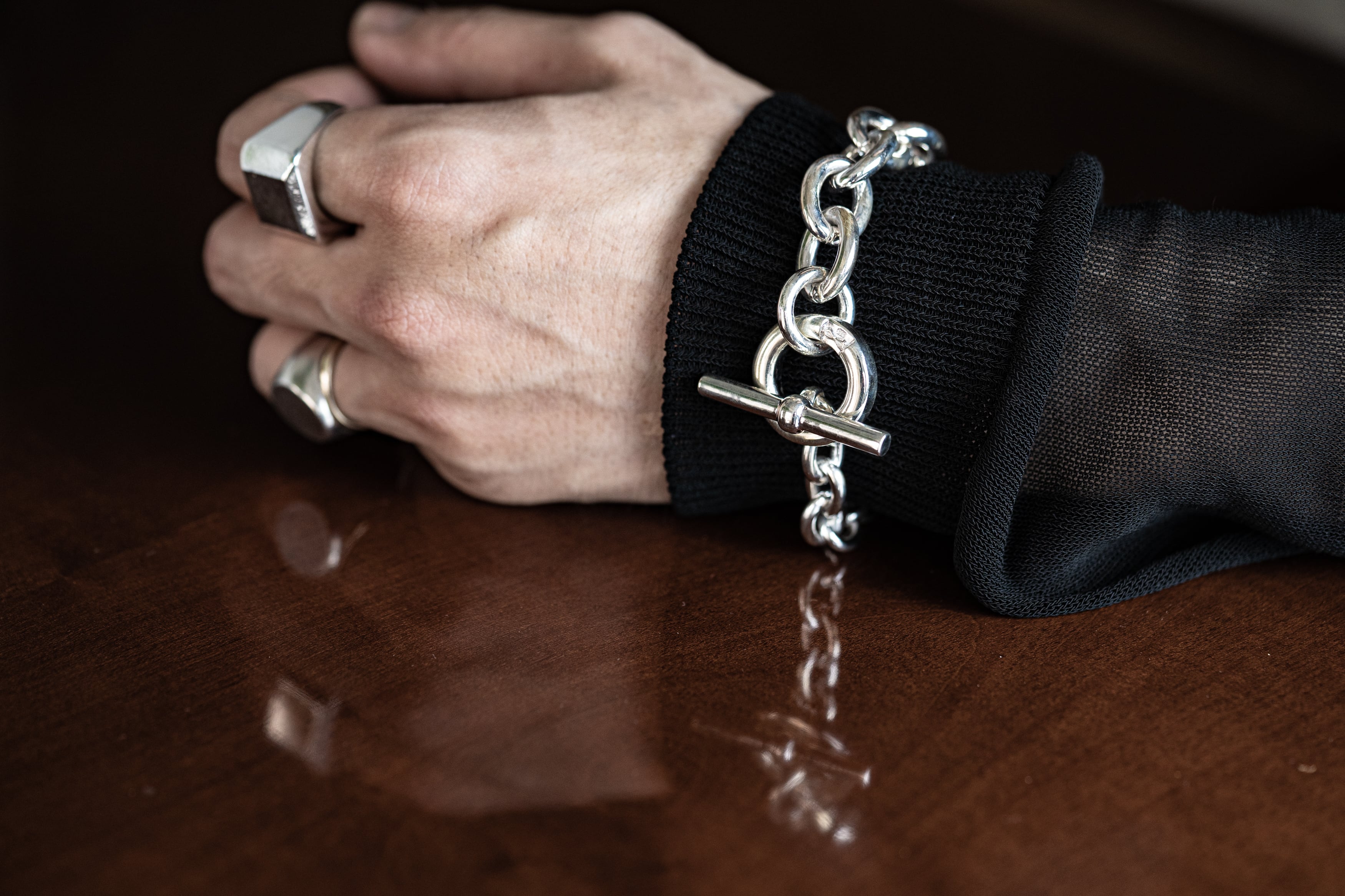 R-053 signet ring square texture | WAKAN SILVER SMITH online store