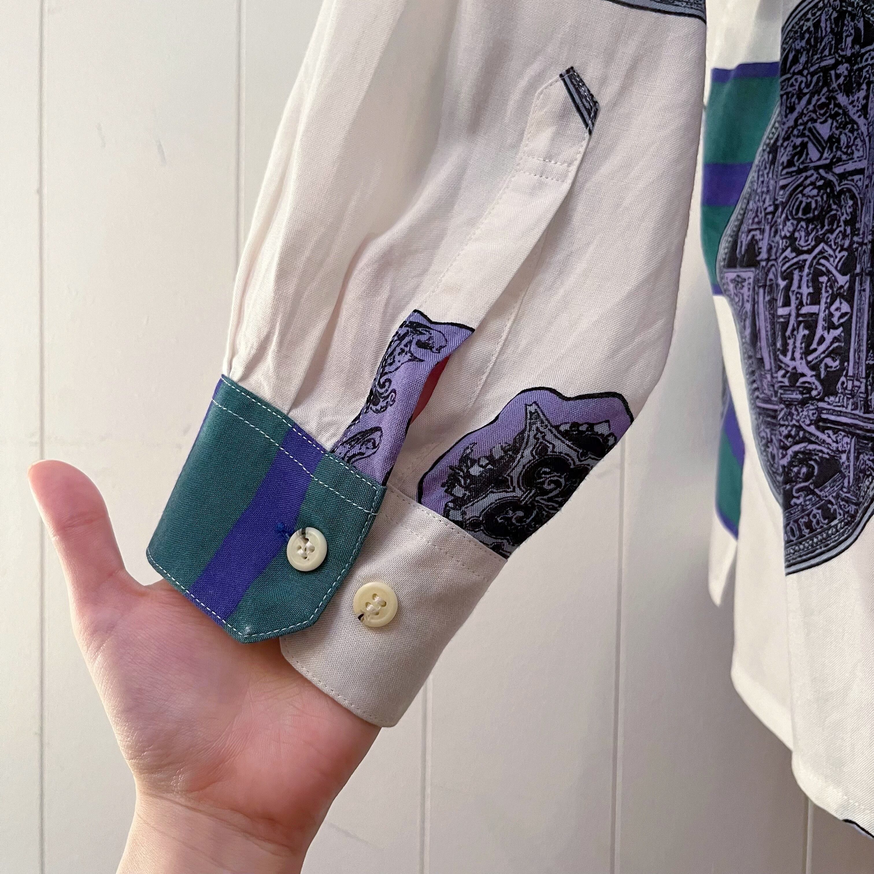 geometric pattern mens shirt