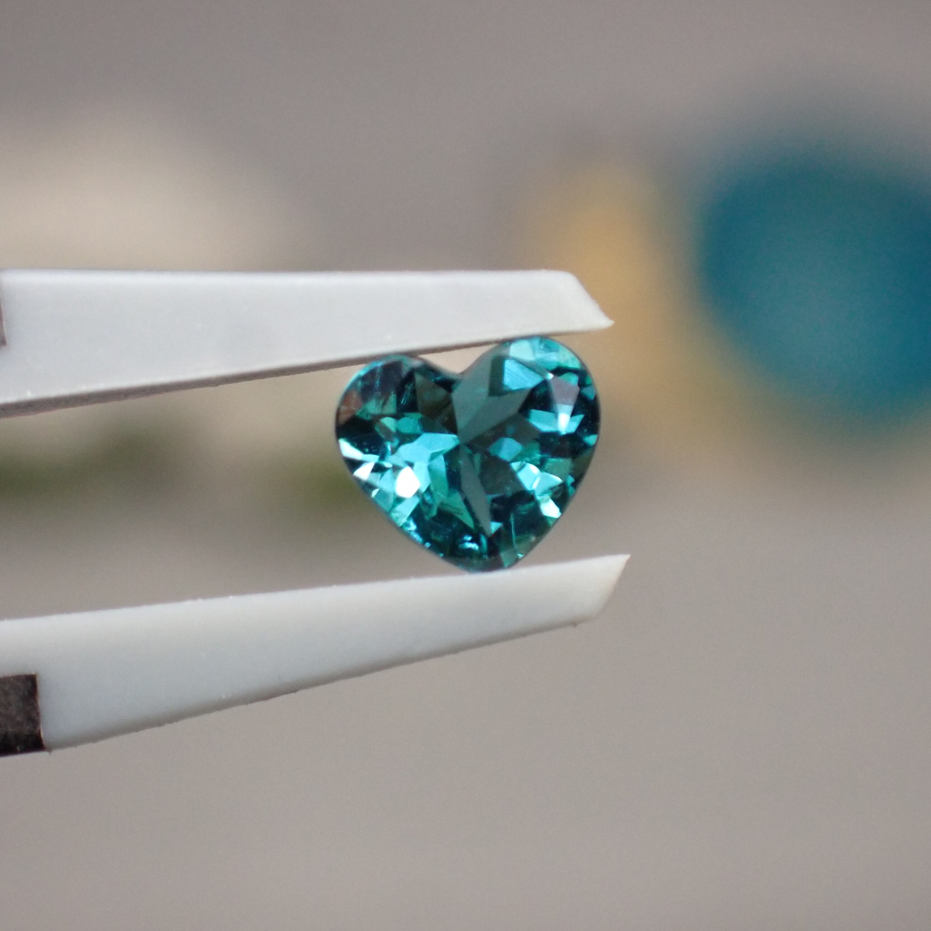 キュートなハート☆美しいブルーグリーンのトルマリン0.349ct | 宝石 