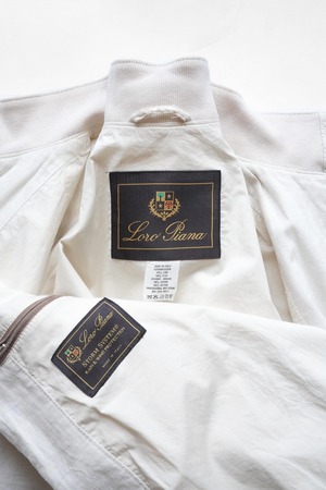 90's "Loro Piana" STORM-SYSTEM Linen Raglan Sleeve Harrington Jacket