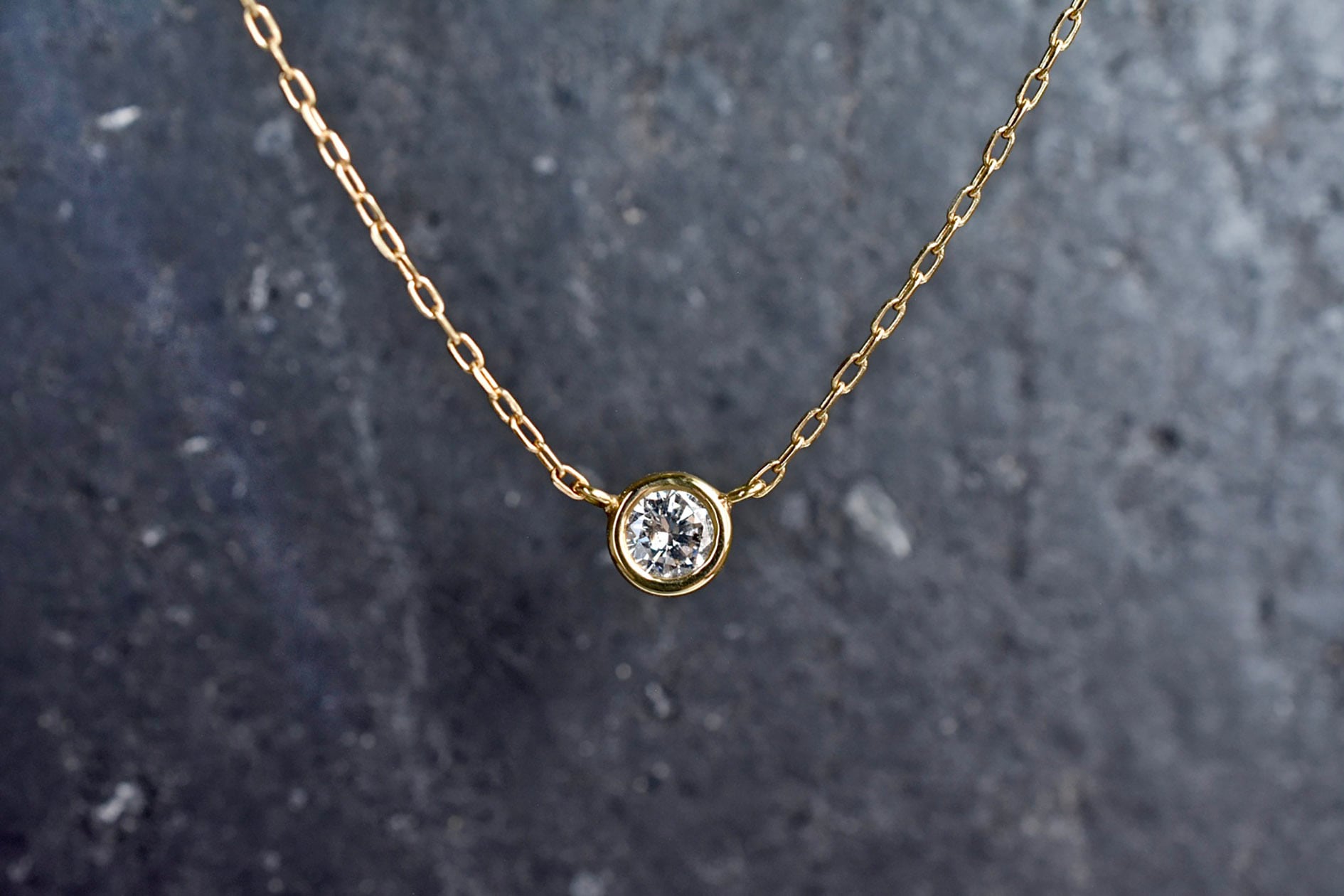 一粒』ダイヤモンドネックレス 0.23ct / K18YG | Merak jewelry 一粒』ダイヤモンドネックレス 0.23ct / K18YG | Merak jewelry