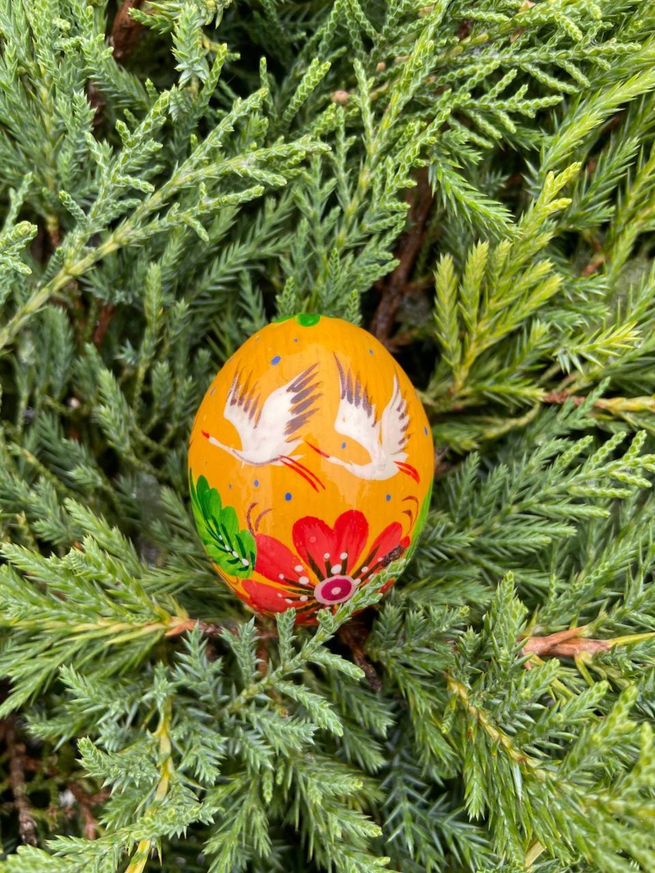 ペトリキウカ塗りのイースター・エッグ 4cm　ホメンコ作 - 4