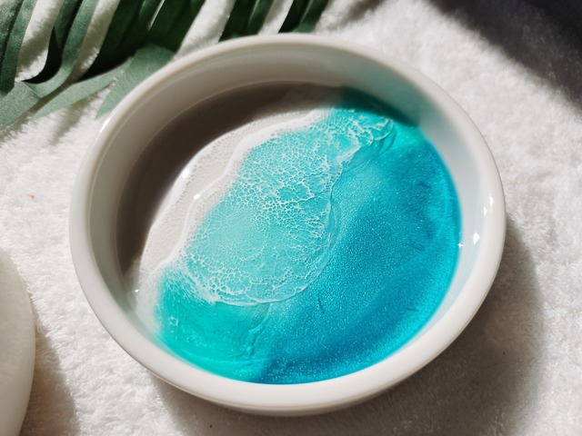 220.オーシャンレジンアート 丸トレー