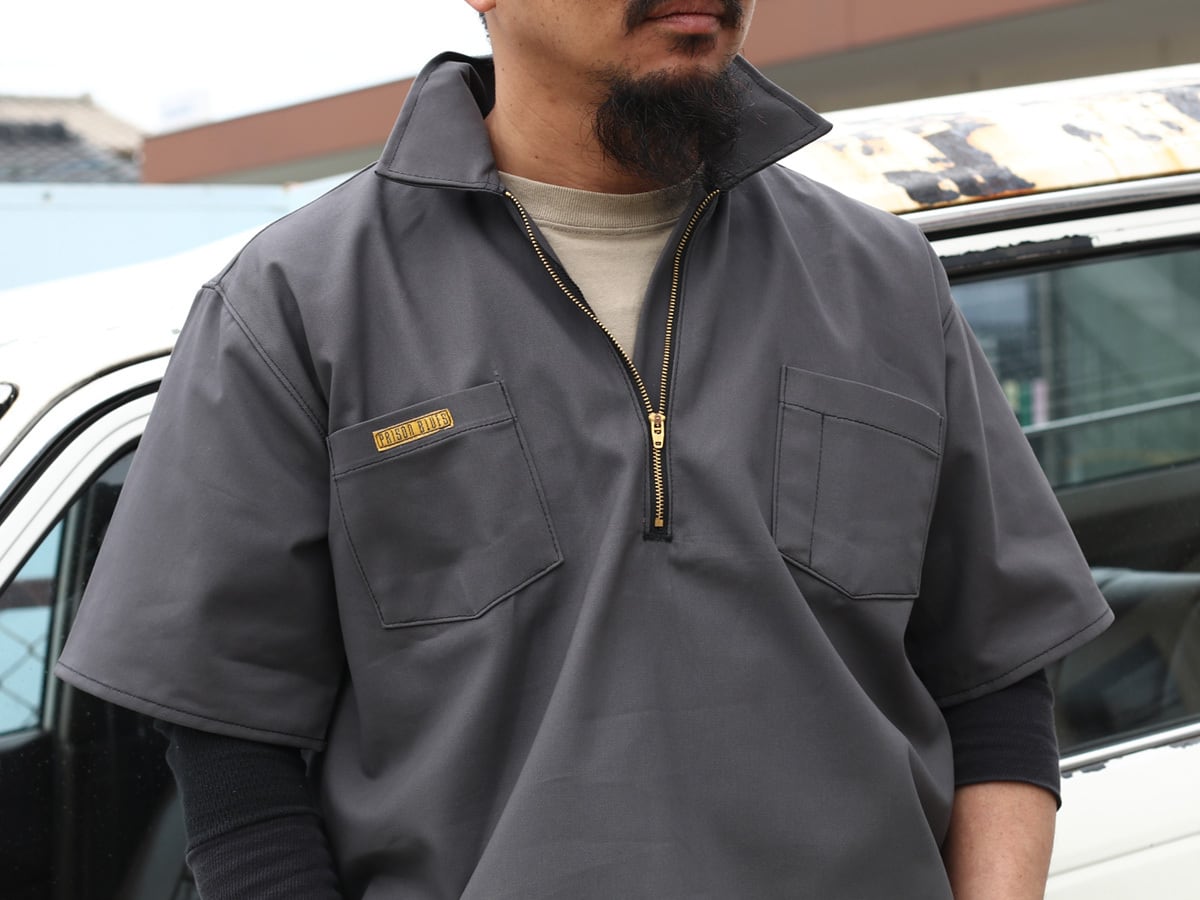 PRISON BLUES プリズンブルース 446 Charcoal Short Sleeve Work Shirt