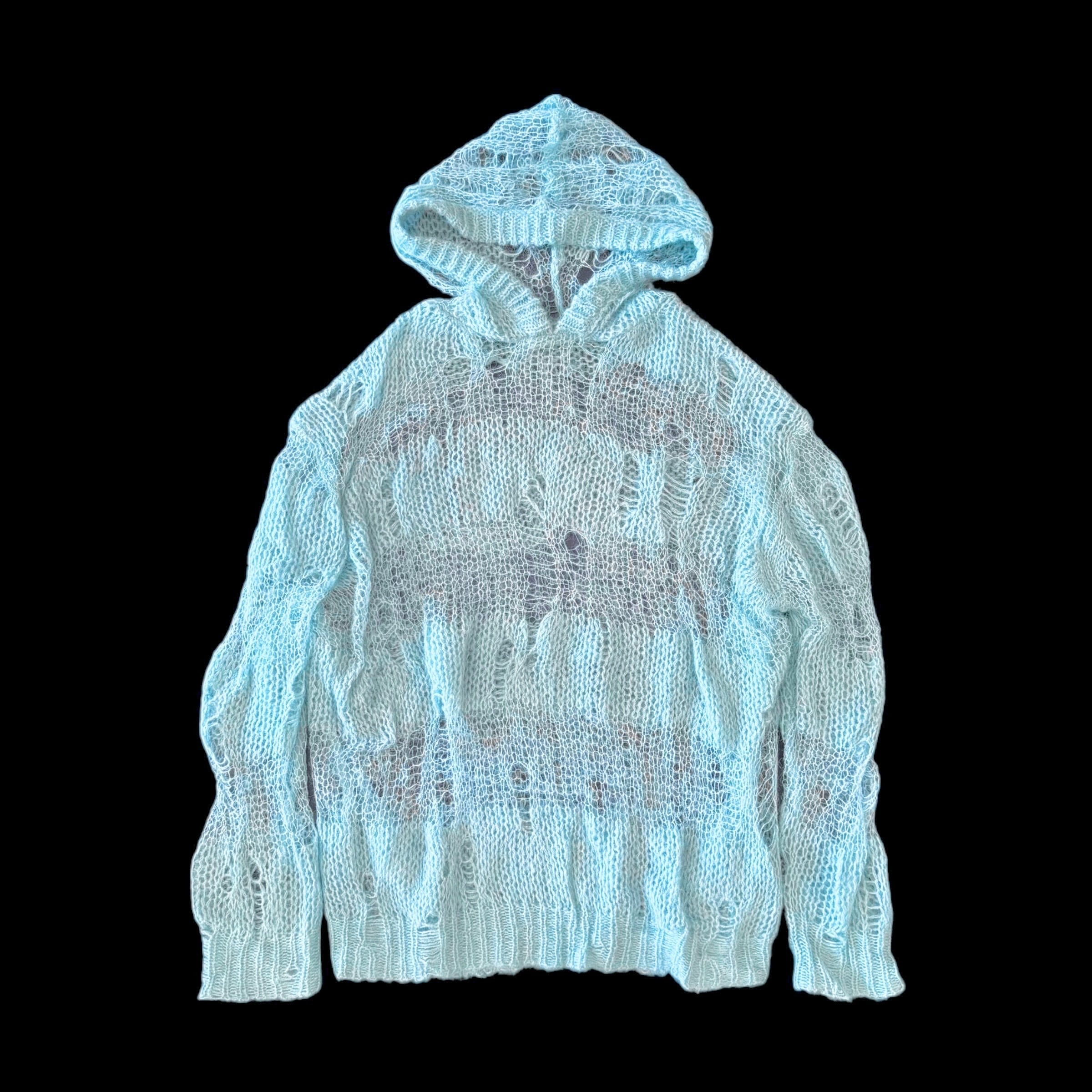 ダメージニットフーディー BLUE | HEIHEI