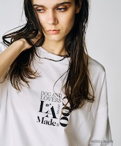 Dog & LOVERS プリントルーズTシャツ (WHITE) CQ-49012