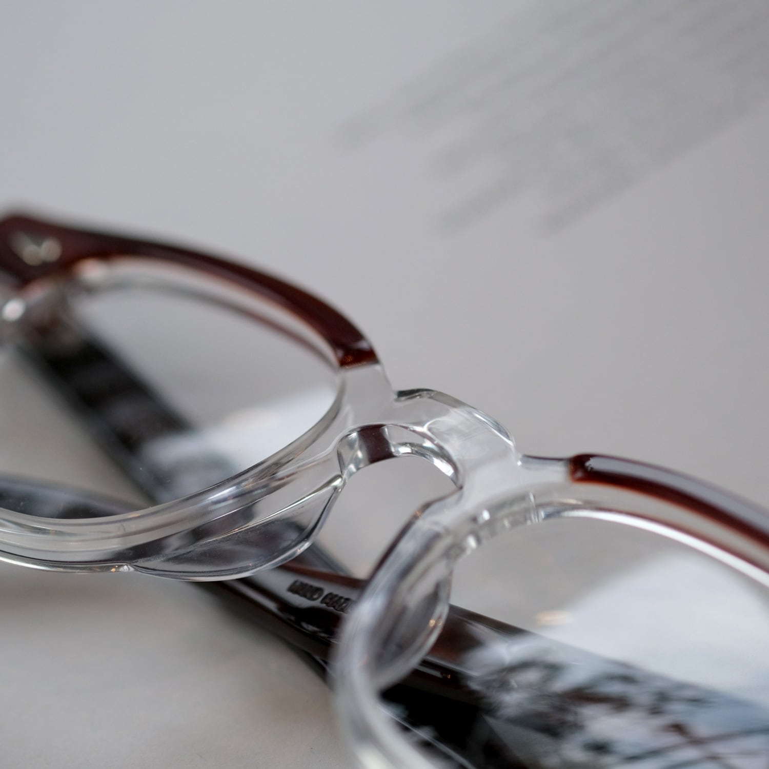 JULIUS TART OPTICAL】AR 46□22 - RED WOOD CLEAR (MEDIUM) | SEESAW