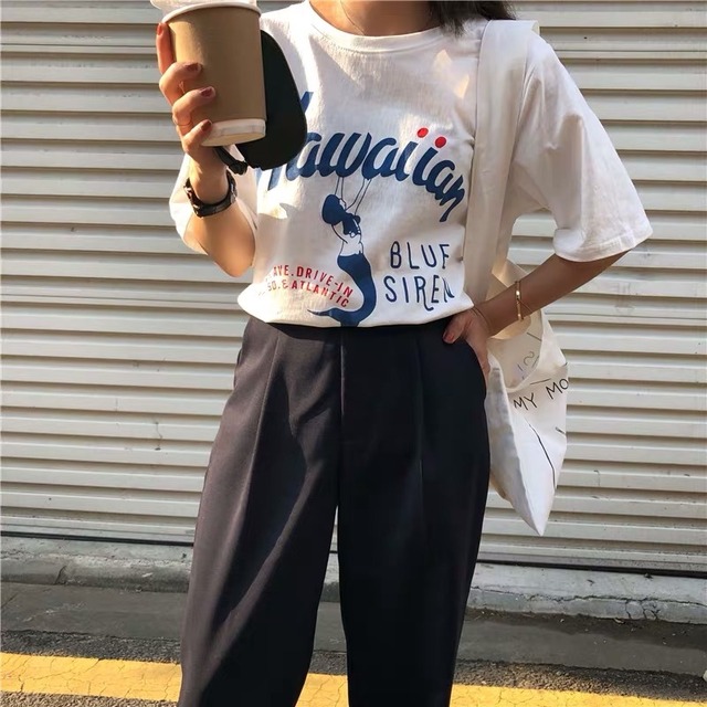 T10 送料無料 Hawaiian ルーズtシャツ Tシャツ オーバーサイズtシャツ レディースtシャツ レディーストップス イベント フェス ハワイ ハワイアンtシャツ アロハシャツ Maile