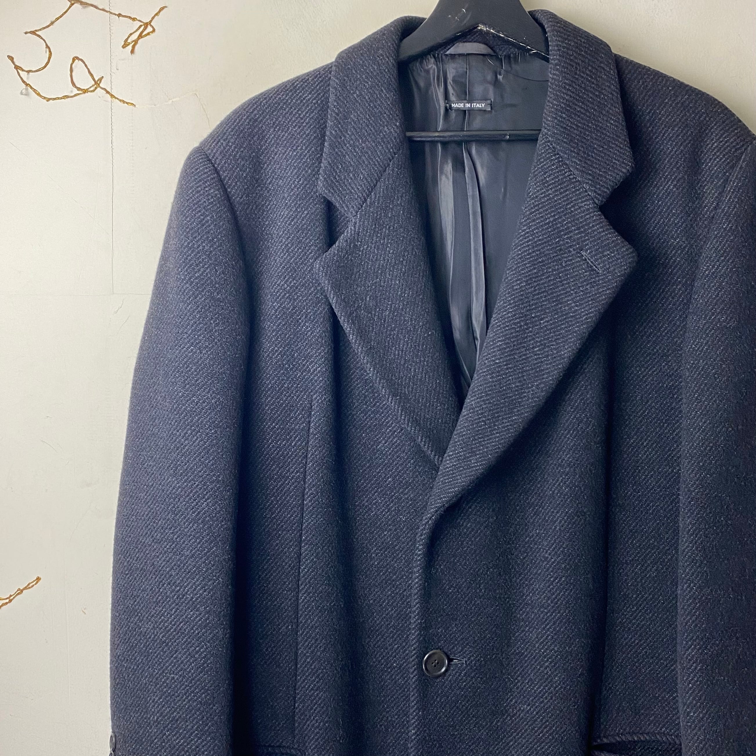 vintage GIORGIO ARMANI wool × cashmere chesterfield coat | NOIR ONLINE