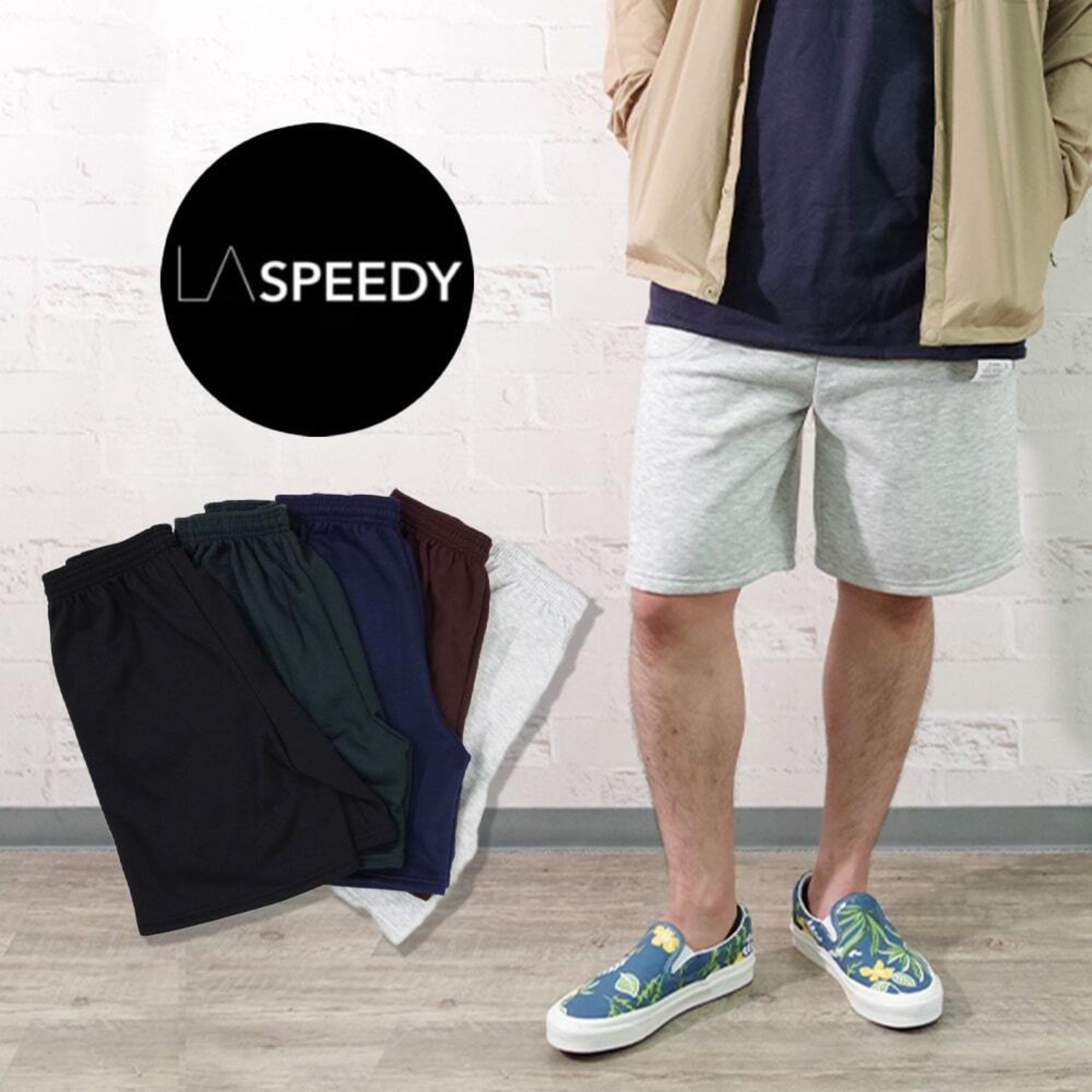 【LA SPEEDY(エルエースピーディー)】Classic Fleece Sweatshorts クラシックフリーススウェットショーツ
