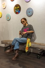 RIVERSIDE BASE 「FUCKIN' FUCK」T-SHIRTS SUMI PINK