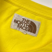 THE NORTH FACE ノースフェイス 茶タグ ビッグロゴ デザイン 半袖 Tシャツ L/イエロー レディース ビンテージ