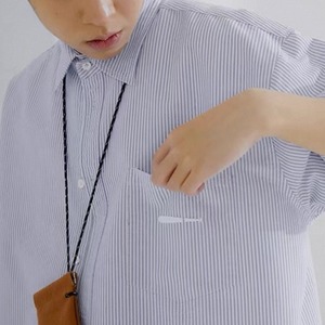 Chest logo stripe boxy shirt 1423